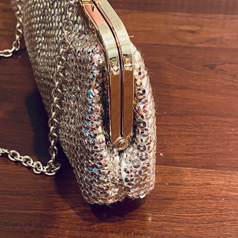🌟HP🌟NWOT Gold Sequin Handbag/Clutch by Aldo - Picture 7 of 12